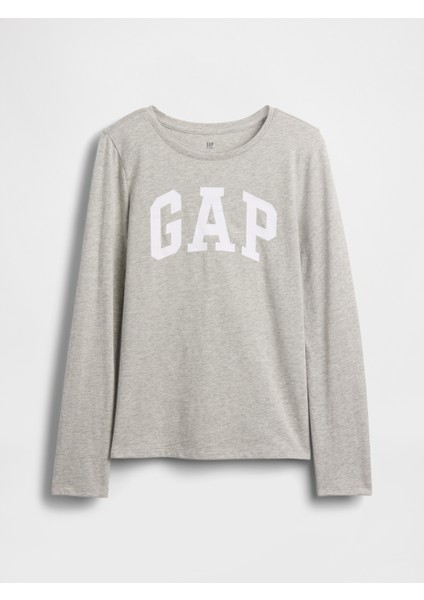 Kız Çocuk Gri Gap Logo T-Shirt fırsatları