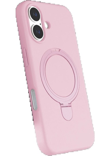 Apple iPhone 16 Plus Regal Magsafe Standlı Kapak - Açık Pembe modelleri