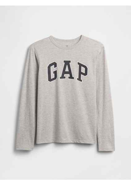 Erkek Çocuk Gri Gap Logo T-Shirt