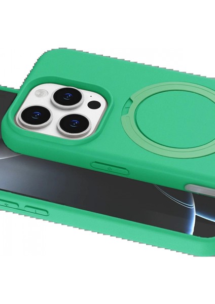 Apple iPhone 16 Pro Regal Magsafe Standlı Kapak - Yeşil fırsatları