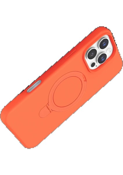 Apple iPhone 16 Pro Regal Magsafe Standlı Kapak - Turuncu modelleri