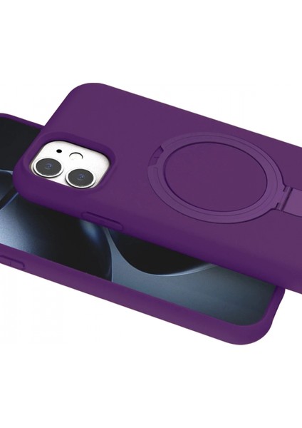 Apple iPhone 11 Regal Magsafe Standlı Kapak - Derin Mor fırsatları