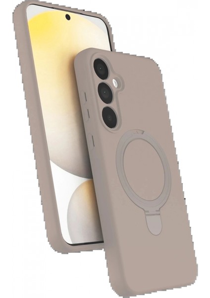 Samsung Galaxy A25 5g Regal Magsafe Standlı Kapak - Çöl Titanyum