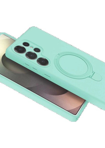 Samsung Galaxy S24 Ultra Regal Magsafe Standlı Kapak - Su Yeşili modelleri