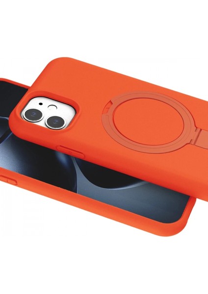 Apple iPhone 11 Regal Magsafe Standlı Kapak - Turuncu fırsatları