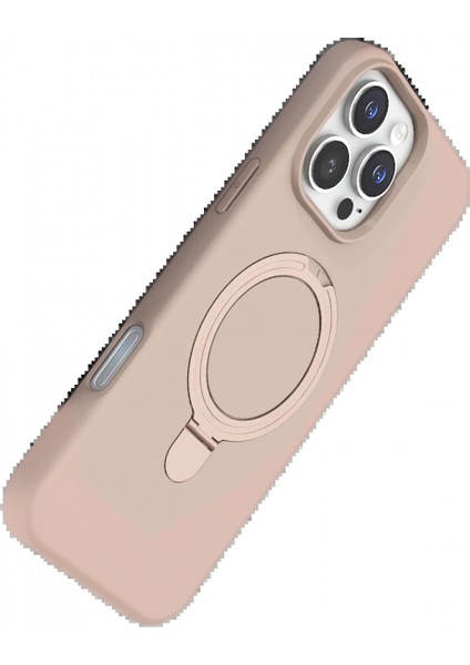 Apple iPhone 16 Pro Max Regal Magsafe Standlı Kapak - Çöl Titanyum modelleri