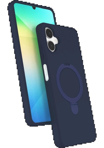 Samsung Galaxy A06 Regal Magsafe Standlı Kapak - Lacivert
