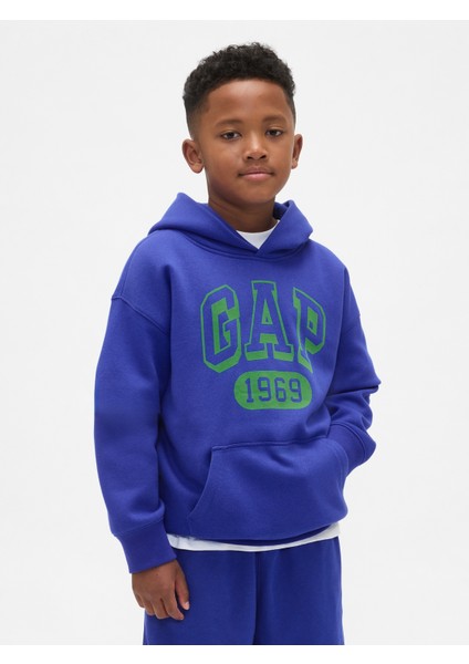 Erkek Çocuk Mavi Vintagesoft Gap Logo Sweatshirt