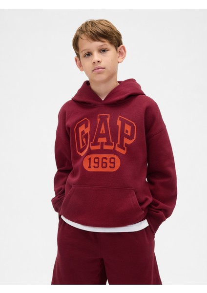 Erkek Çocuk Bordo Vintagesoft Gap Logo Sweatshirt