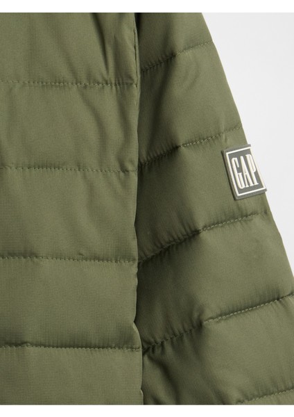 Erkek Haki 100% Geri Dönüştürülmüş Relaxed Coldcontrol Şişme Mont modelleri