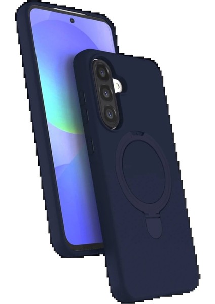 Samsung Galaxy A26 Regal Magsafe Standlı Kapak - Lacivert