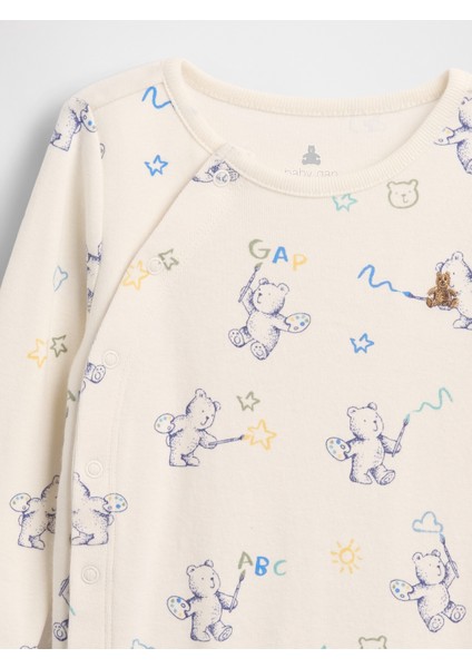 Bebek Krem Brannan Desenli Bodysuit fiyatları