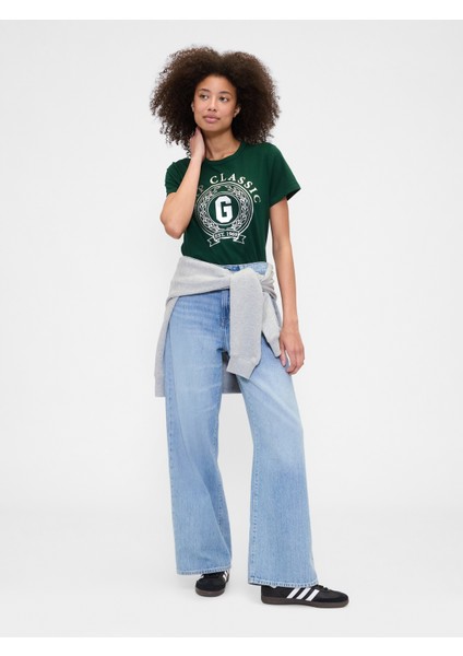 Kadın Koyu Yeşil Favorite Grafik T-Shirt indirimleri