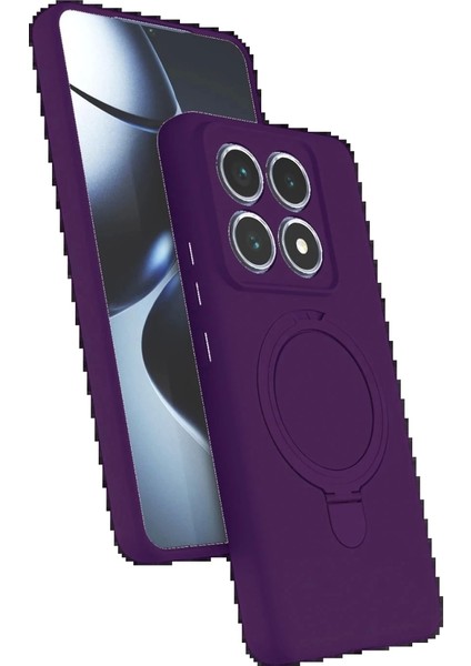 Xiaomi Mi 14T Pro Regal Magsafe Standlı Kapak - Derin Mor