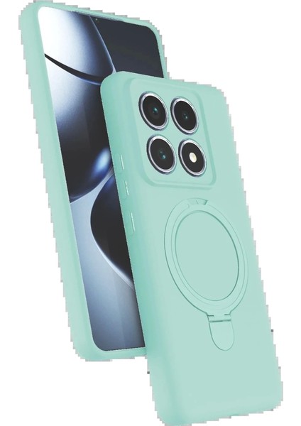 Xiaomi Mi 14T Pro Regal Magsafe Standlı Kapak - Su Yeşili
