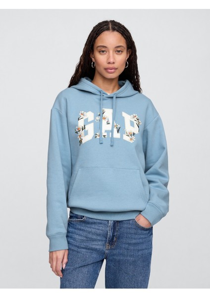 Kadın Mavi Gap Logo Heritage Sweatshirt