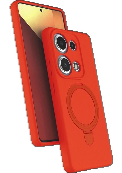 Xiaomi Redmi Note 13 Pro 4g Regal Magsafe Standlı Kapak - Turuncu