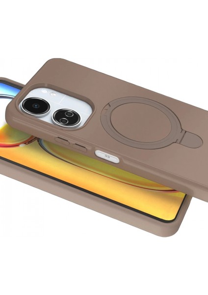 Xiaomi Redmi 13C Regal Magsafe Standlı Kapak - Çöl Titanyum modelleri