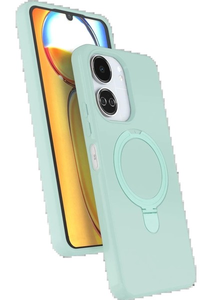 Xiaomi Redmi 13C Regal Magsafe Standlı Kapak - Su Yeşili