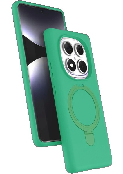 Xiaomi Redmi Note 14 Pro 5g Regal Magsafe Standlı Kapak - Yeşil