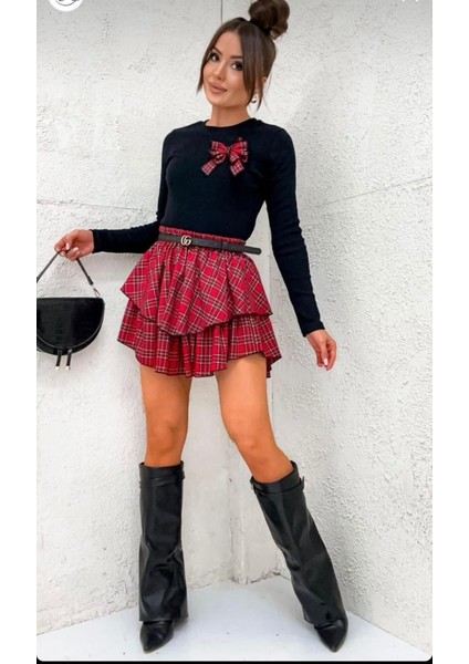 Kadın Dijital Baskılı Dalgıç Kumaş Fıyonk Aksesuarlı Takım fiyatları