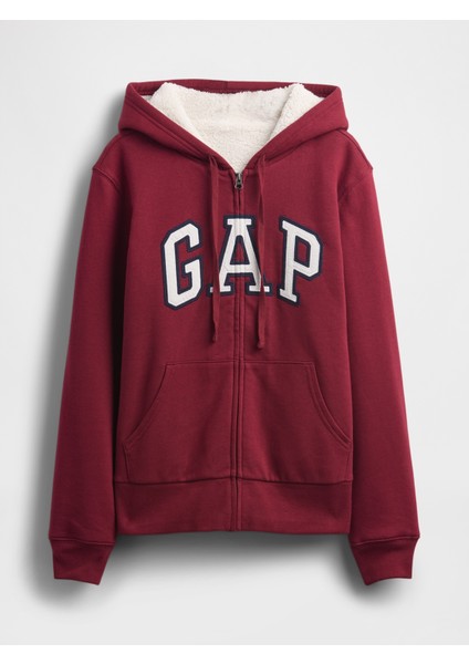 Kadın Kırmızı Gap Logo Fermuarlı Sweatshirt fiyatları