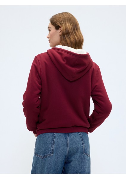 Kadın Kırmızı Gap Logo Fermuarlı Sweatshirt fırsatları