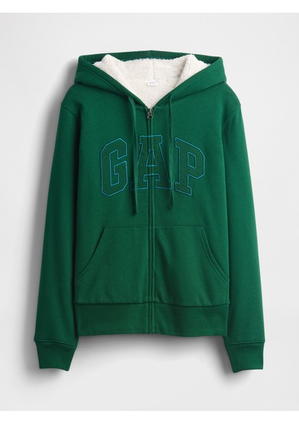 Kadın Koyu Yeşil Gap Logo Fermuarlı Sweatshirt fiyatları