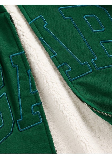 Kadın Koyu Yeşil Gap Logo Fermuarlı Sweatshirt modelleri