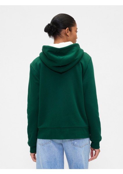 Kadın Koyu Yeşil Gap Logo Fermuarlı Sweatshirt fırsatları