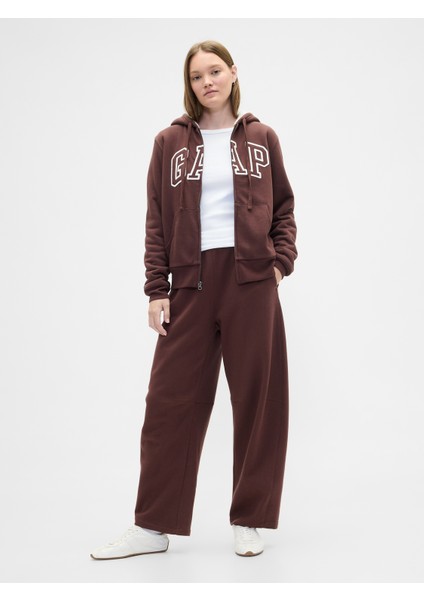 Kadın Kahverengi Gap Logo Fermuarlı Sweatshirt indirimleri