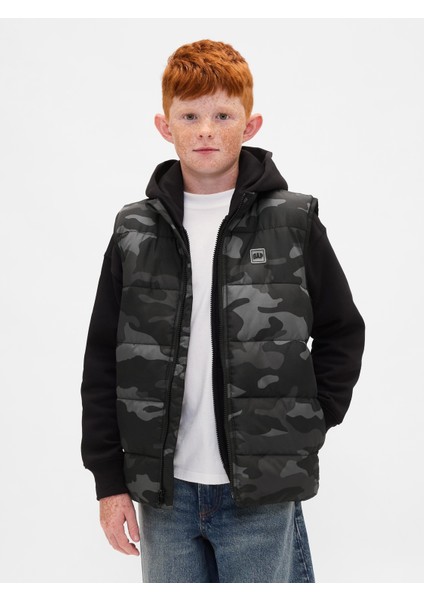 Erkek Çocuk Kamuflaj Relaxed Coldcontrol Şişme Yelek