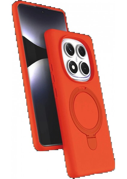 Xiaomi Redmi Note 14 Pro 5g Regal Magsafe Standlı Kapak - Turuncu