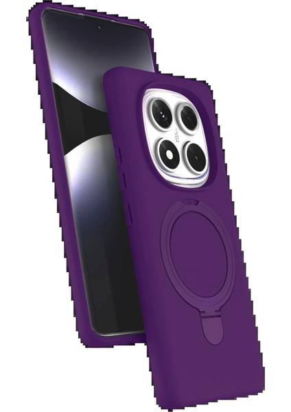 Xiaomi Redmi Note 14 Pro 4g Regal Magsafe Standlı Kapak - Derin Mor