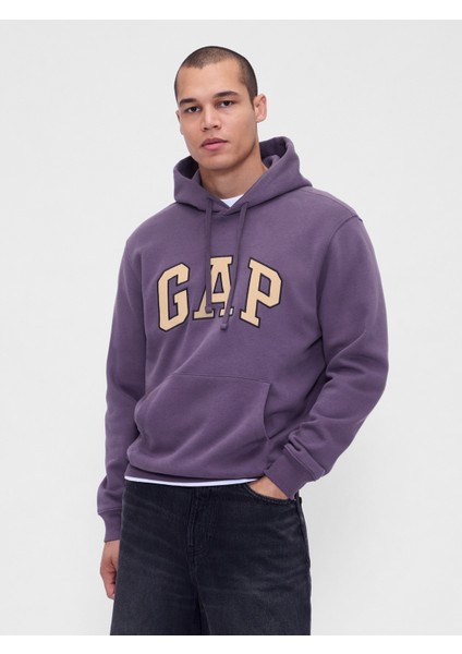 Erkek Koyu Lila Gap Logo Vintage Sweatshirt