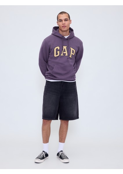 Erkek Koyu Lila Gap Logo Vintage Sweatshirt
