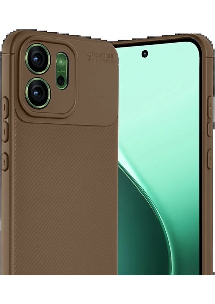 Oppo Reno 14F Auto Focus Karbon Kapak - Kahverengi fiyatları