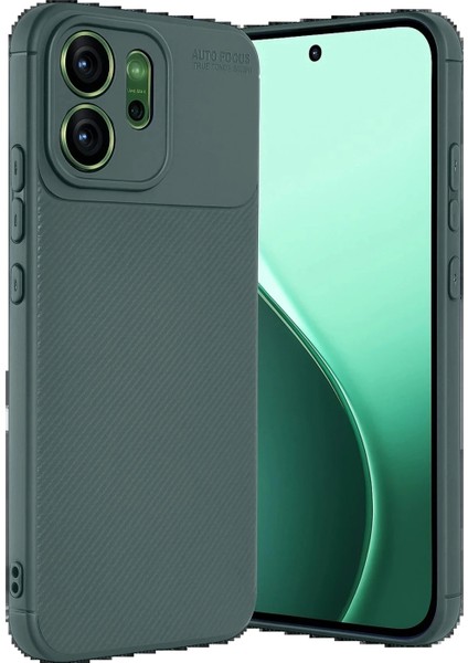 Oppo Reno 14F Auto Focus Karbon Kapak - Koyu Yeşil