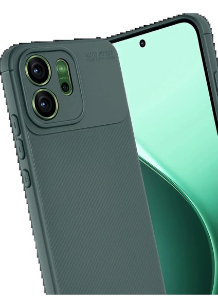 Oppo Reno 14F Auto Focus Karbon Kapak - Koyu Yeşil modelleri