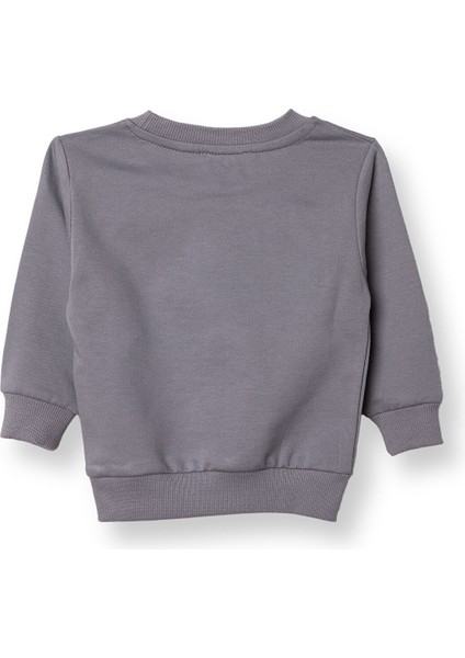 Erkek Bebek Roket Baskılı Sweatshirt Bisiklet Yaka Uzun Kol fiyatları