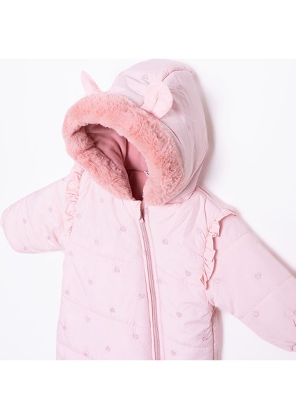 Kız Bebek Astronot Tulum Fermuarlı Uzun Kol Patikli Paça modelleri