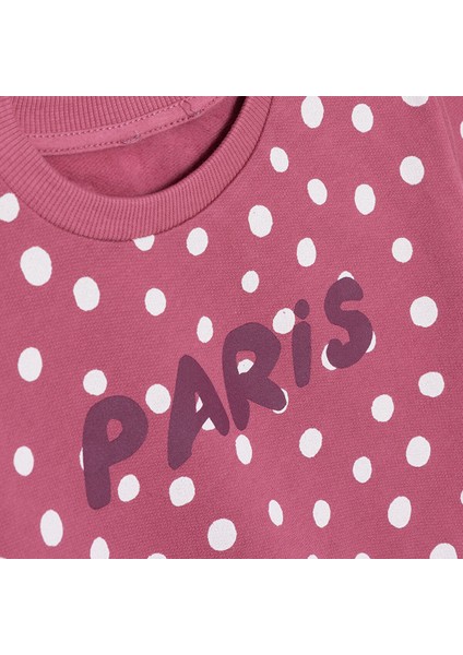 Kız Bebek Sweatshirt Şardonlu Bisiklet Yaka Uzun Kol modelleri