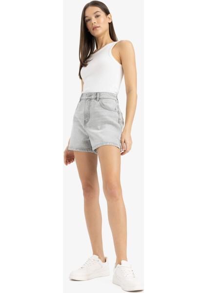 Mom Fit Yüksek Bel Kısa Paça Jean Şort E0528AX25SM fiyatları