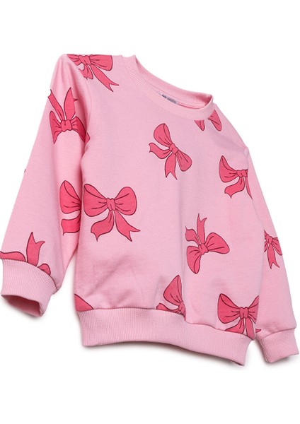 Kız Bebek Sweatshirt Bisiklet Yaka Uzun Kol modelleri