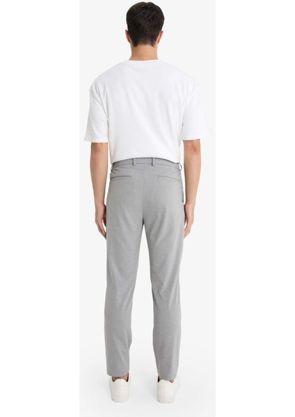 Tailored Regular Fit Beli Lastikli Pileli Cepli Kısa Paça Pantolon E9814AX25AU