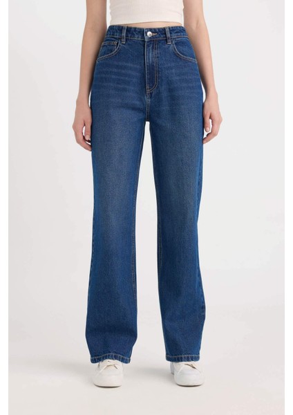 90's Wide Leg Yüksek Bel Uzun Jean Pantolon D6609AX25SP