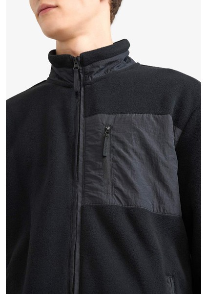 Regular Fit Dik Yaka Fermuarlı Polar Hırka A6892AX25WN