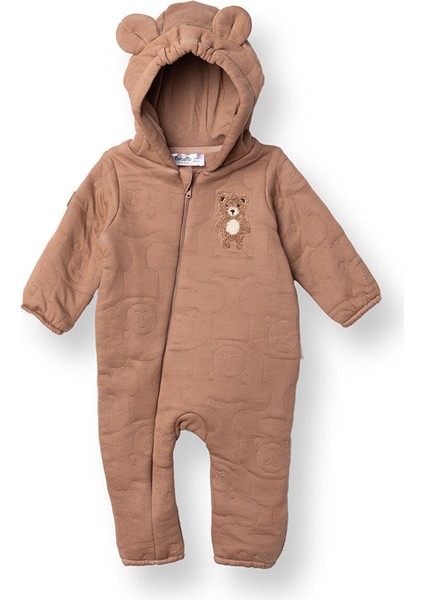 Erkek Bebek Yenidoğan Bearish Patiksiz Tulum Kapitone Örme Uzun Kol Patiksiz Paça