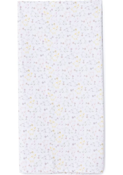 Renkli Kuzu Kız Bebek Müslin Battaniye 100X110CM