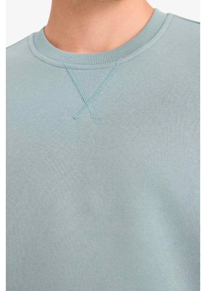 Regular Fit Bisiklet Yaka Basic Düz Kalın Sweatshirt T3777AZ25AU indirimleri